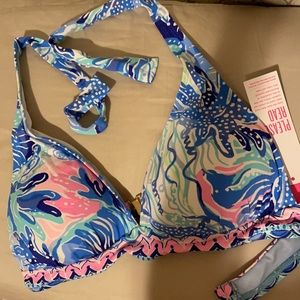 Lily Pulitzer Saltwater Blue Bikini Size 6